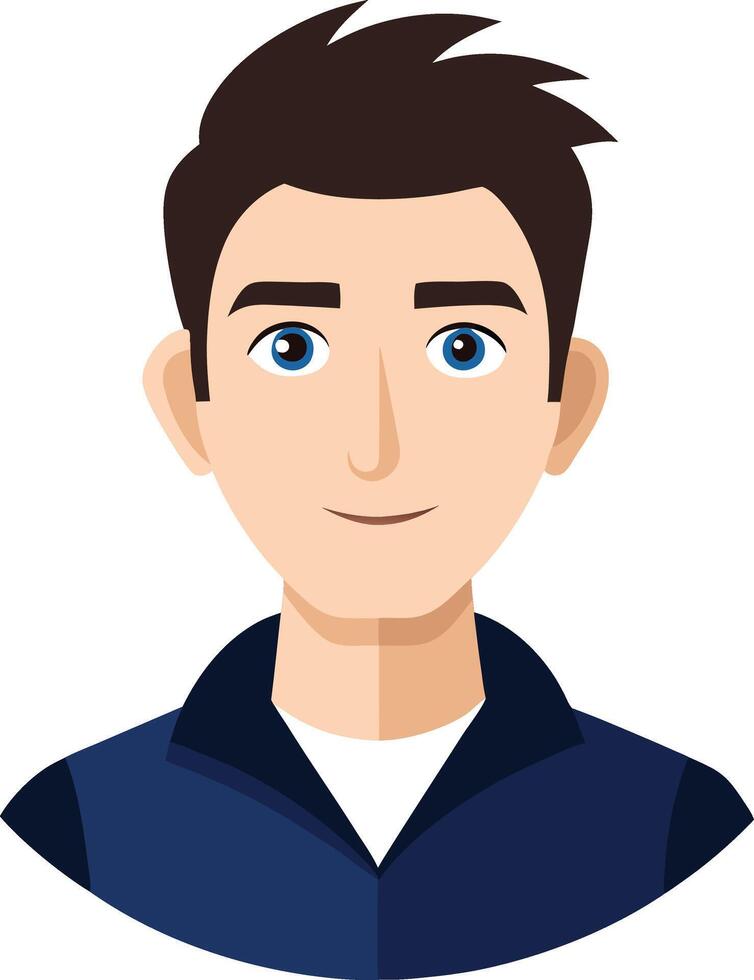 a man profile avatar icon with a white background free vector